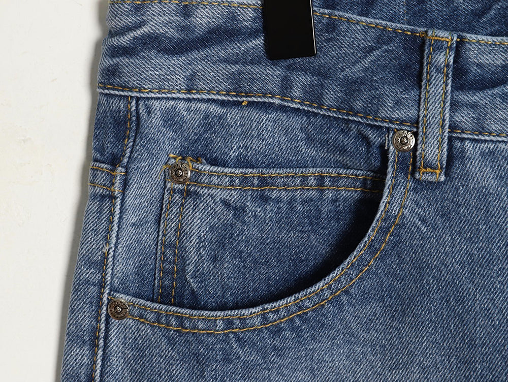 Chrome Hearts Leather Patch Cross Jeans