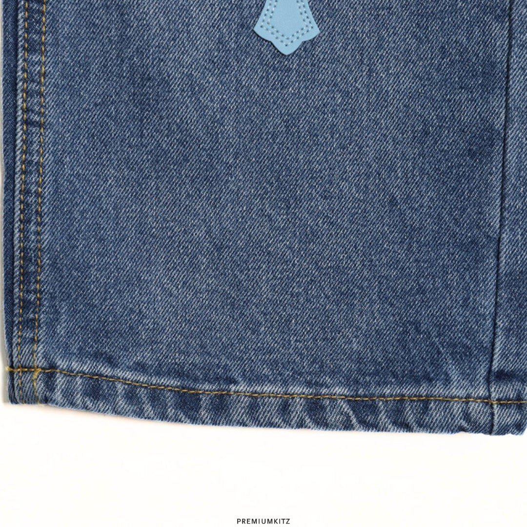 Chrome Hearts Leather Patch Cross Jeans